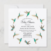 ハミングバーズベビーシャワー招待状 招待状 (正面)