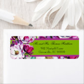 ハミングバーズマグノリアスパーソナライズされた住所 シール (インサイチュ)