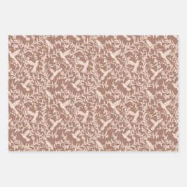 ハミングバーズラッピング紙フラットシートセット3 ラッピングペーパーシート