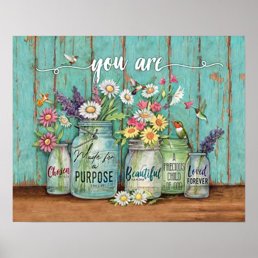 ハミングバードあなたが美しい引っ越し祝いパーティーギフト ポスター (正面)