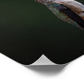 ハミングバードが枝に浮かぶ – 鳥の写真 ポスター (角)