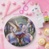 ハミングバードが虹彩でしぶきをあげる ペーパープレート (パーティー)