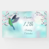 ハミングバードさくらんぼブロッサムガールズ誕生日 横断幕 (横)