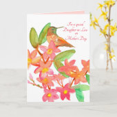 ハミングバードで母の日の幸せな娘 カード (黄色い花)