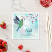 ハミングバードとさくらんぼの花 |誕生日ナプキン スタンダードカクテルナプキン (インサイチュ)