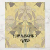 ハミングバードとアイリス ワインラベル (シングルラベル)