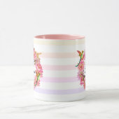 ハミングバードとアストランティア花リース マグカップ (中央)