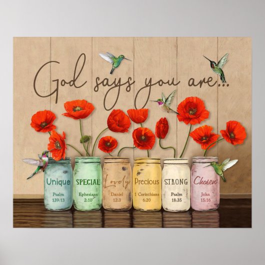 ハミングバードとケシの神は、あなたがいると言う ポスター (正面)