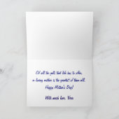 ハミングバードとサボテン開花母の日カード シーズンカード (内部)