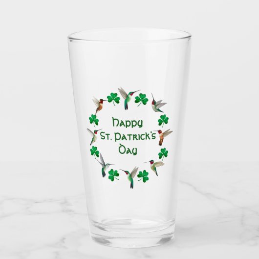 ハミングバードとシャムロック タンブラーグラス (正面)