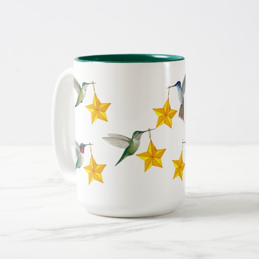ハミングバードとスターツツートーンコーヒーマグ ツートーンマグカップ (正面左)