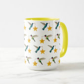 ハミングバードとスターツツートーンコーヒーマグ マグカップ (正面右)