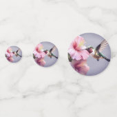 ハミングバードとハイビスカスモノグラム結婚ズ | パープル コンフェッティ (正面)