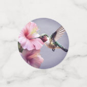 ハミングバードとハイビスカスモノグラム結婚ズ | パープル コンフェッティ (スモール正面)