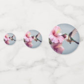 ハミングバードとハイビスカスモノグラム結婚ズ |青 コンフェッティ (正面)