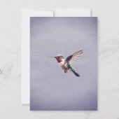 ハミングバードとハイビスカス | パープル結婚式 プログラム (裏面)