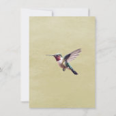 ハミングバードとハイビスカス | 黄結婚式 プログラム (裏面)