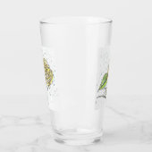 ハミングバードとバラインザレインスケッチ タンブラーグラス (左)