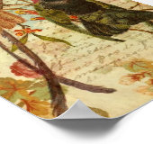 ハミングバードとバラ ポスター (角)