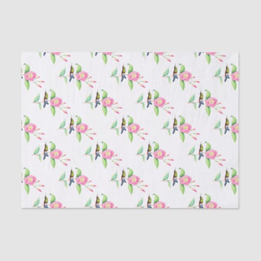 ハミングバードとヒビスカス 薄葉紙 (正面)