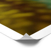 ハミングバードとピンクのヒマワリ ポスター (角)