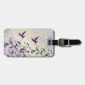 ハミングバードとフラワーラゲージタグ ラゲッジタグ (正面横)