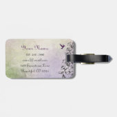 ハミングバードとフラワーラゲージタグ ラゲッジタグ (裏面横)