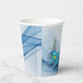 ハミングバードとブルーウェーブ誕生日紙カップ 紙コップ (右)