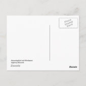 ハミングバードとブルーボンネット ポストカード (裏面)