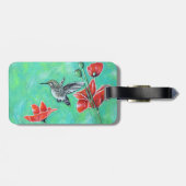 ハミングバードとポピー絵画ズの ラゲッジタグ (裏面横)