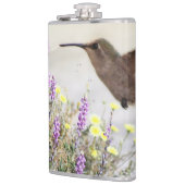 ハミングバードとワイルドフラワーデジタルアート フラスク (左)