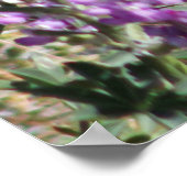 ハミングバードとワイルドフラワーデジタルアート ポスター (角)