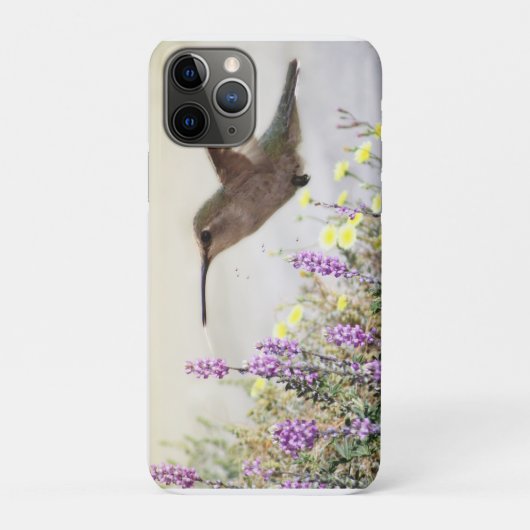 ハミングバードとワイルドフラワーデジタルアート Case-Mate iPhoneケース (裏)