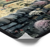 ハミングバードとワイルドフラワー（オプションのフレーム付き） ポスター (角)