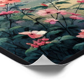 ハミングバードとワイルドフラワー(オプションのフレーム付き) ポスター (角)