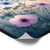 ハミングバードとワイルドフラワー（オプションのフレーム付き） ポスター (角)