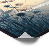 ハミングバードとワイルドフラワー（オプションのフレーム付き） ポスター (角)