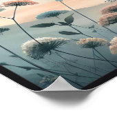 ハミングバードとワイルドフラワー（オプションのフレーム付き） ポスター (角)