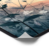 ハミングバードとワイルドフラワー（オプションのフレーム付き） ポスター (角)