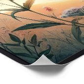 ハミングバードとワイルドフラワー（オプションのフレーム付き） ポスター (角)