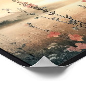 ハミングバードとワイルドフラワー（オプションのフレーム付き） ポスター (角)