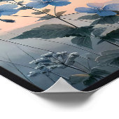 ハミングバードとワイルドフラワー（オプションのフレーム付き） ポスター (角)