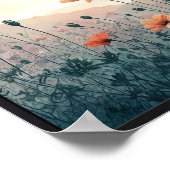 ハミングバードとワイルドフラワー（オプションのフレーム付き） ポスター (角)