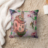ハミングバードと妖精の城 クッション (ブランケット)