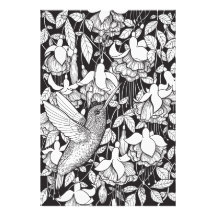 ハミングバードと明るい赤紫色