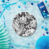 ハミングバードと明るい赤紫色 ペーパープレート (パーティー)