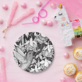 ハミングバードと明るい赤紫色 ペーパープレート (パーティー)