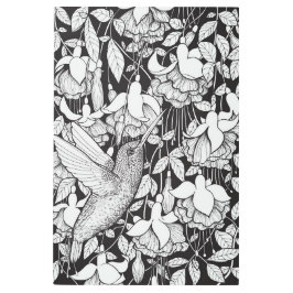 ハミングバードと明るい赤紫色 メタルプリント