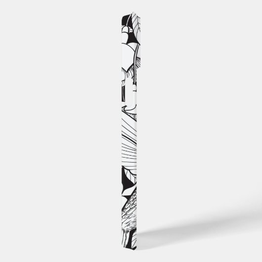 ハミングバードと明るい赤紫色 Case-Mate iPhoneケース (裏面 / 右)