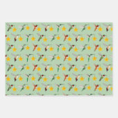 ハミングバードと星 ラッピングペーパーシート (正面2)